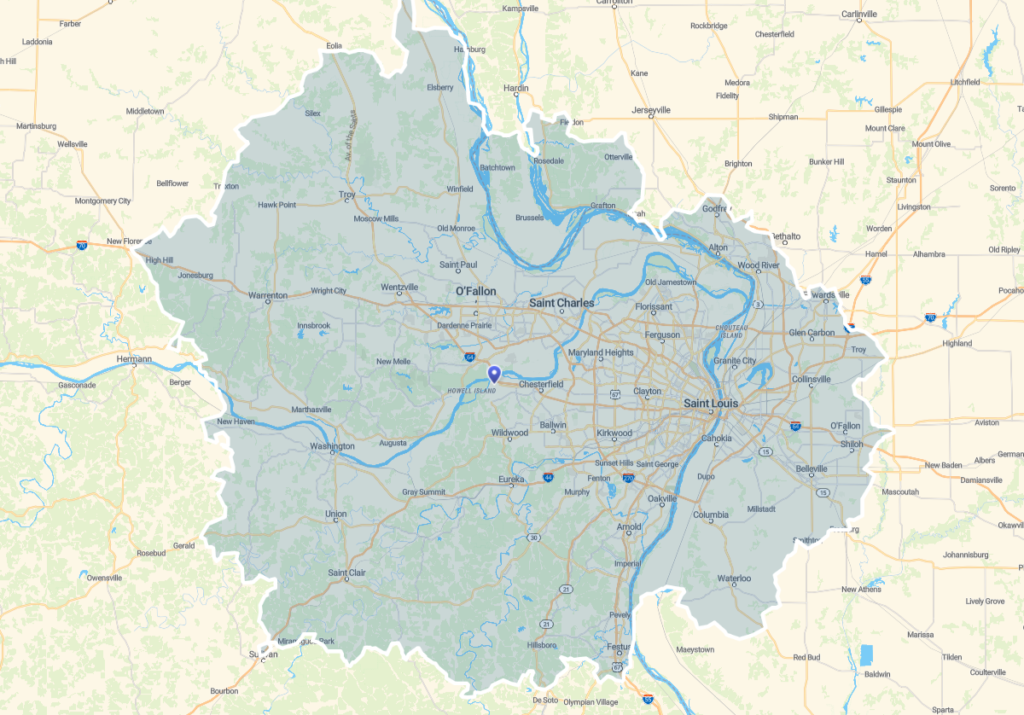 map of service area